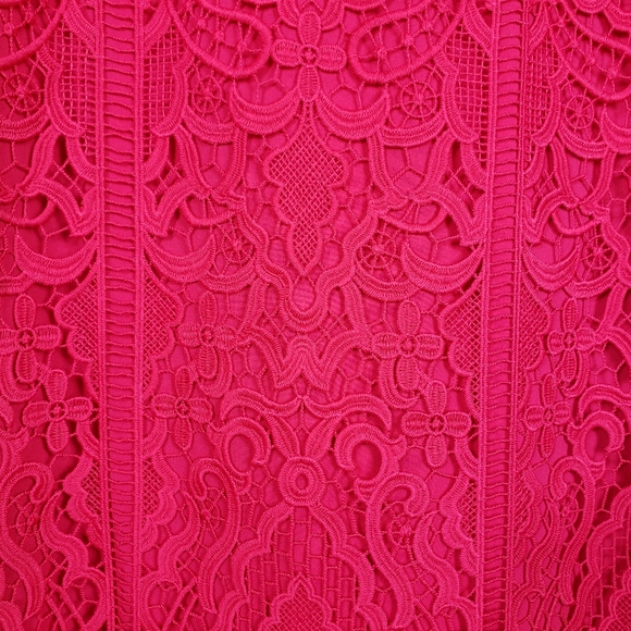 Monique Lhuillier Lace Midi Dress Size 16 - Picture 6 of 7
